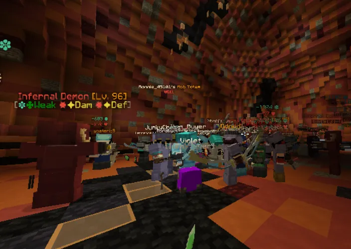 An image showing a demon cave party.