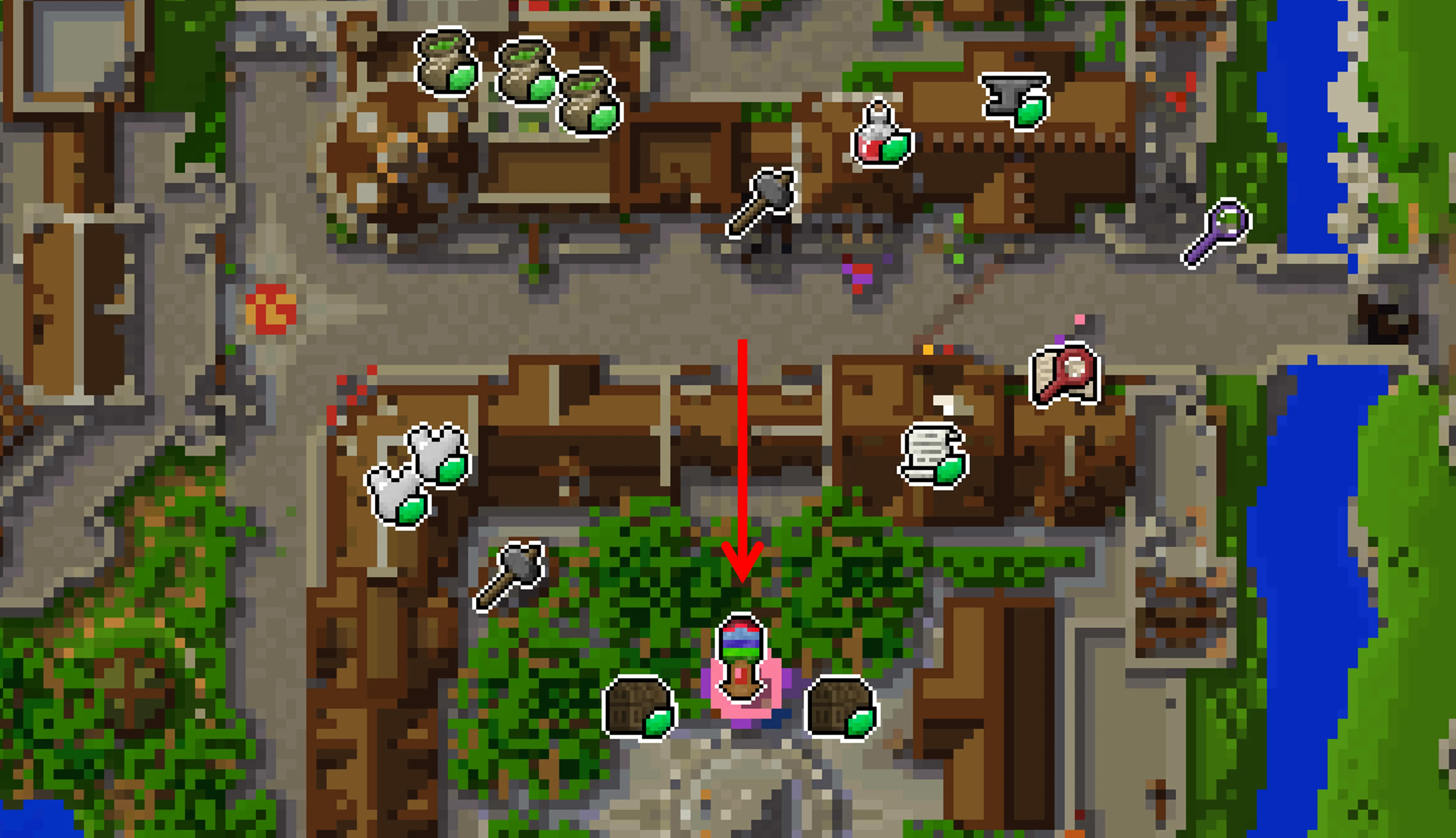 A housing balloon on the wynntils map