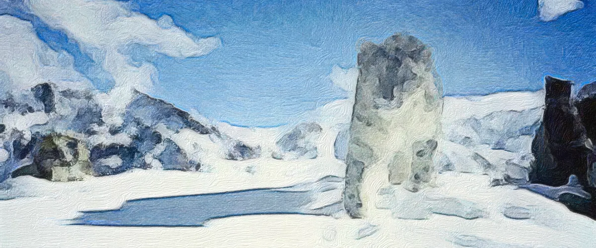 A deserted scene.