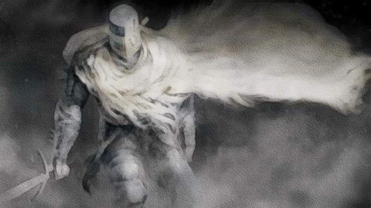 A painting of a knight, for some reason.