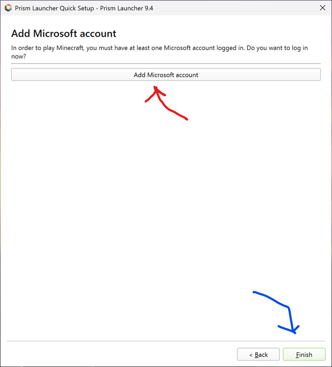 The prism authentication page